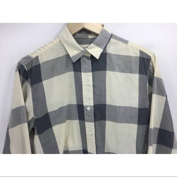 Diane Von Furstenberg Womens Plaid Button Up Shirt - Picture 2 of 7